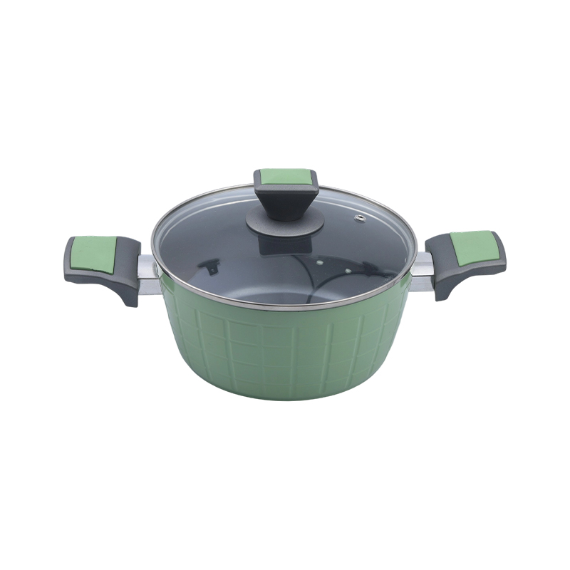 Aluminium Casserole composuerunt cum Muro Magno Textured