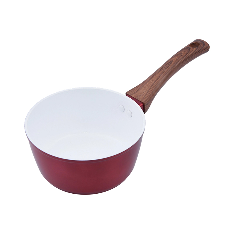 Aluminium composuerunt condimentum Pan cum ceramico albo