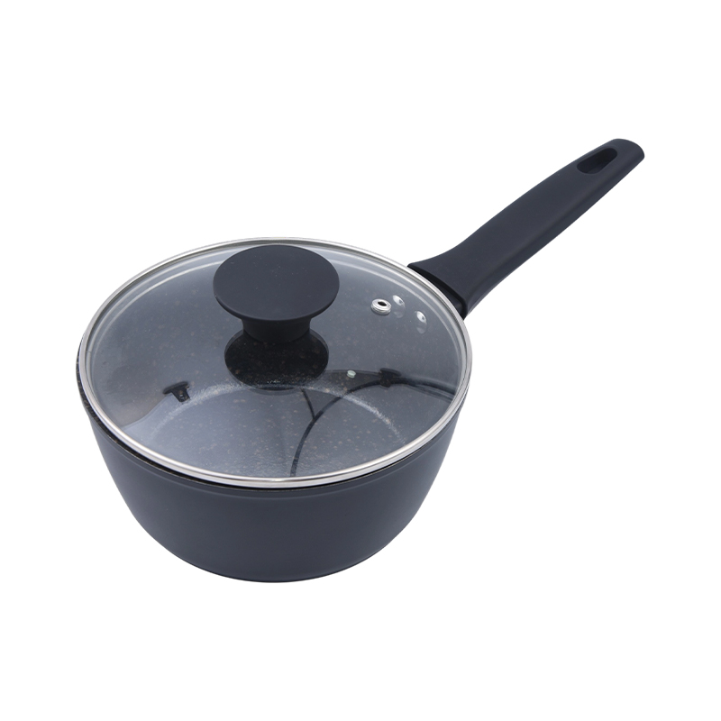 Aluminium Condimentum Pan cum Black Aurum Marmor Ceramic coating