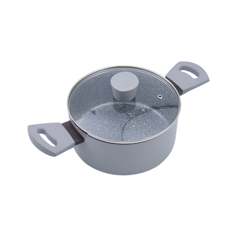Pressa Aluminium Casserole Grey Marble