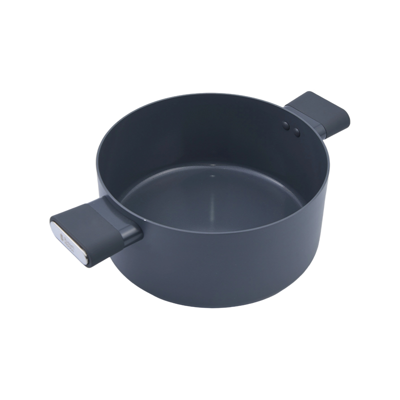 Pressed Aluminium Casserole Grey Ceramic