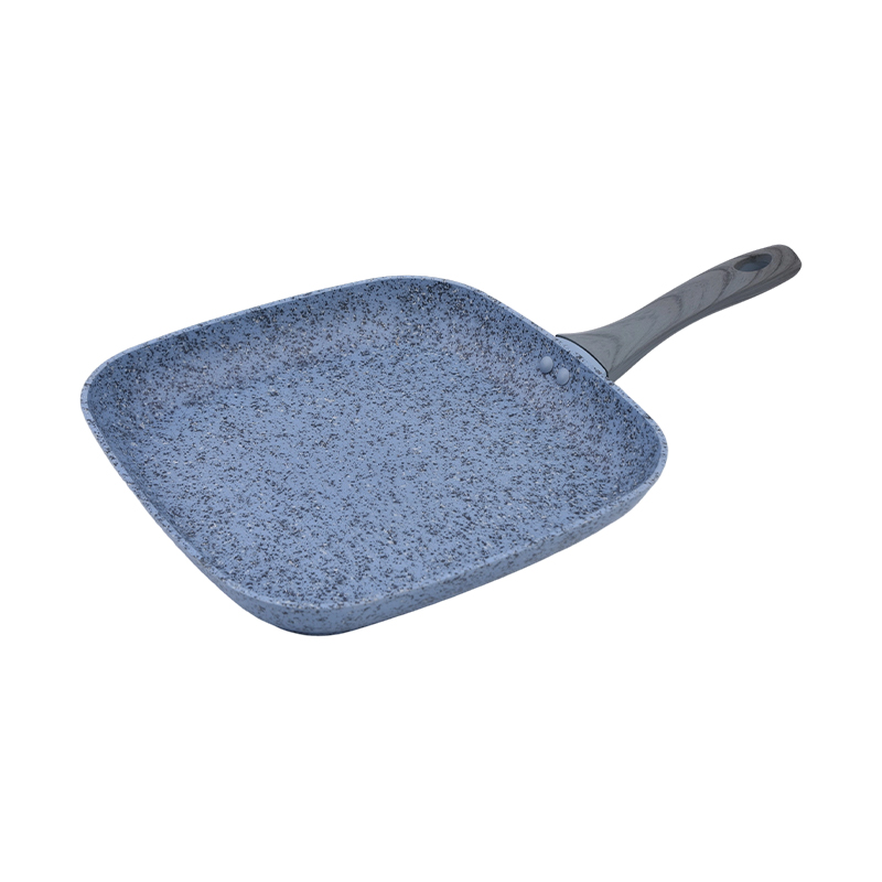 Aluminium composuerunt Grill Pan caeruleo Granite